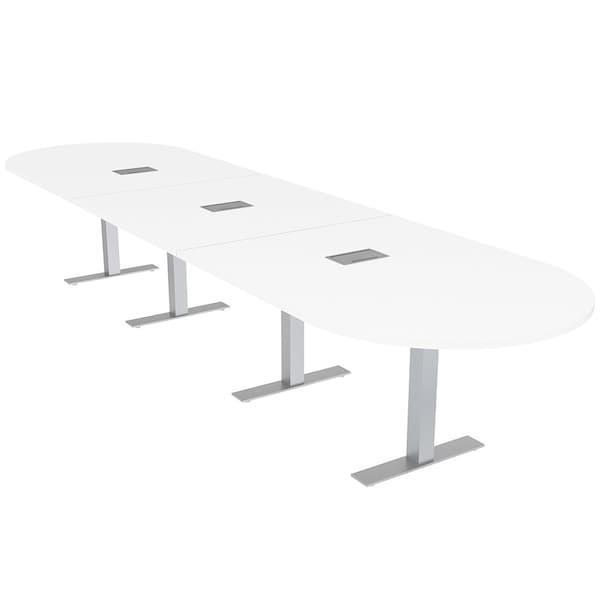 45 in W, 165.75 in L, 29 in H, Engineered Wood Top, White